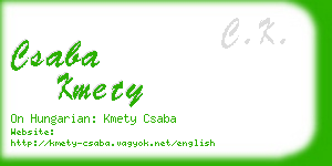 csaba kmety business card